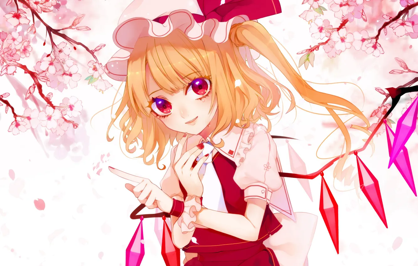 Photo wallpaper flowers, spring, girl, touhou, Touhou