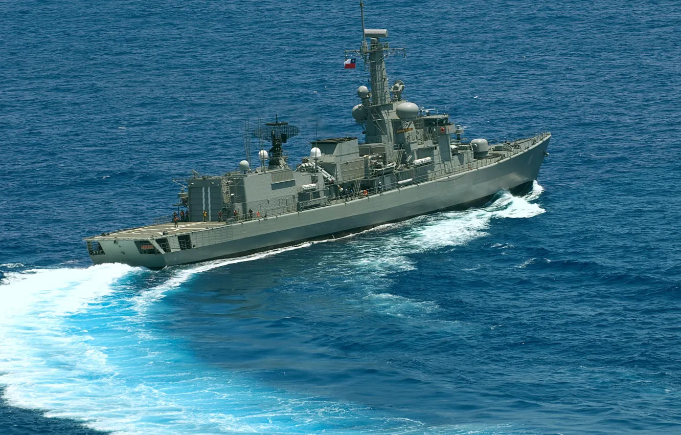 Photo wallpaper frigate, Of the Navy of Chile, Admiral Riveros