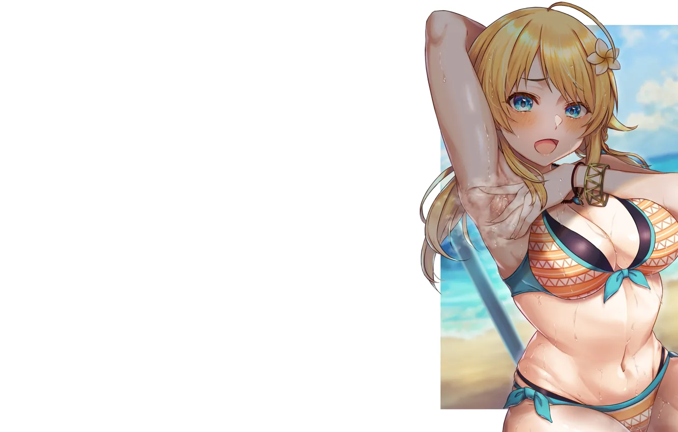 Photo wallpaper kawaii, girl, hot, sexy, anime, blonde, breasts, babe