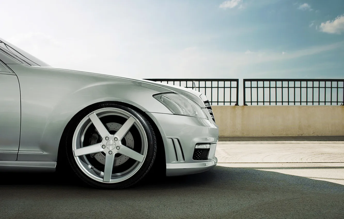 Photo wallpaper before, Mercedes, Mercedes, metallic, S550, Vossen, S-Class