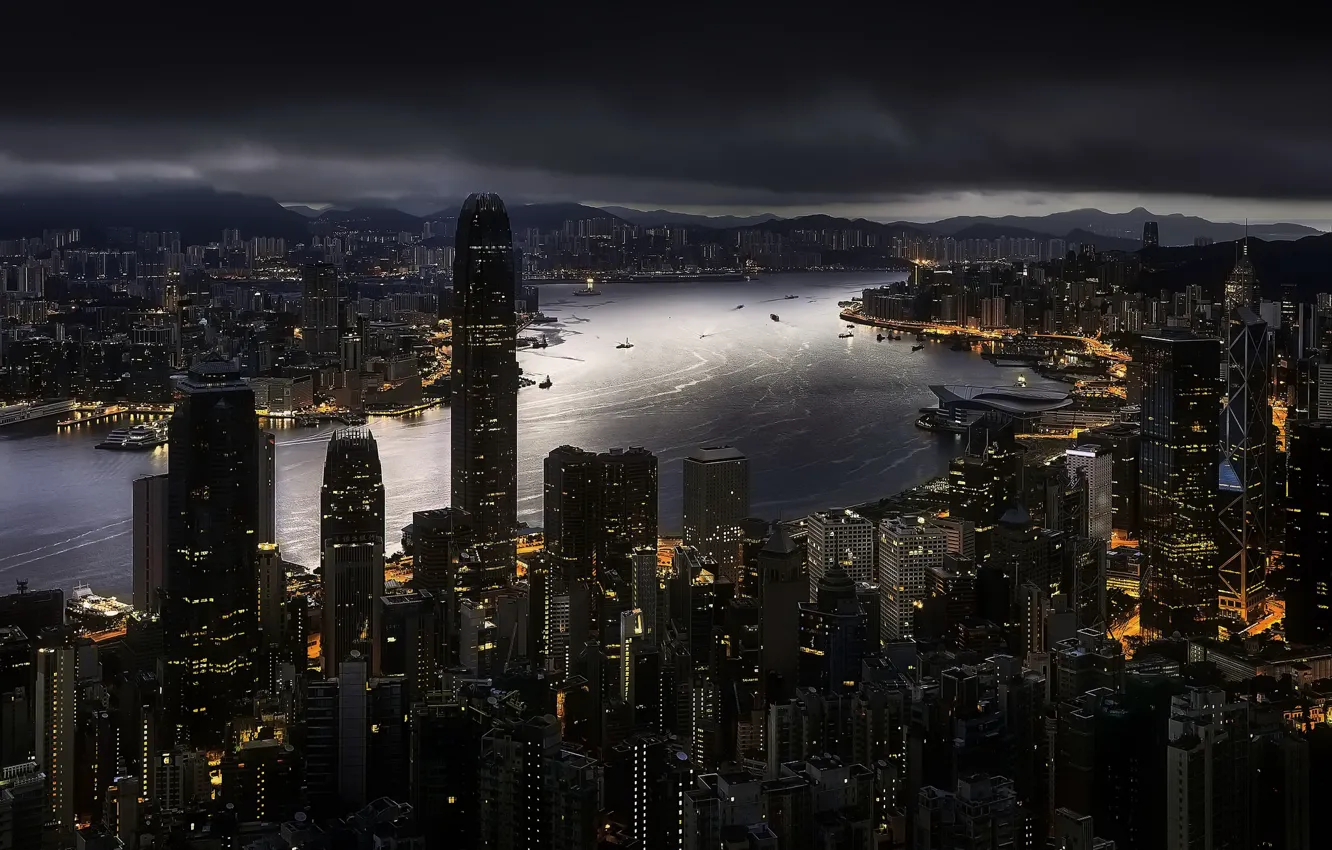 Photo wallpaper the city, Hong Kong, Central and Western