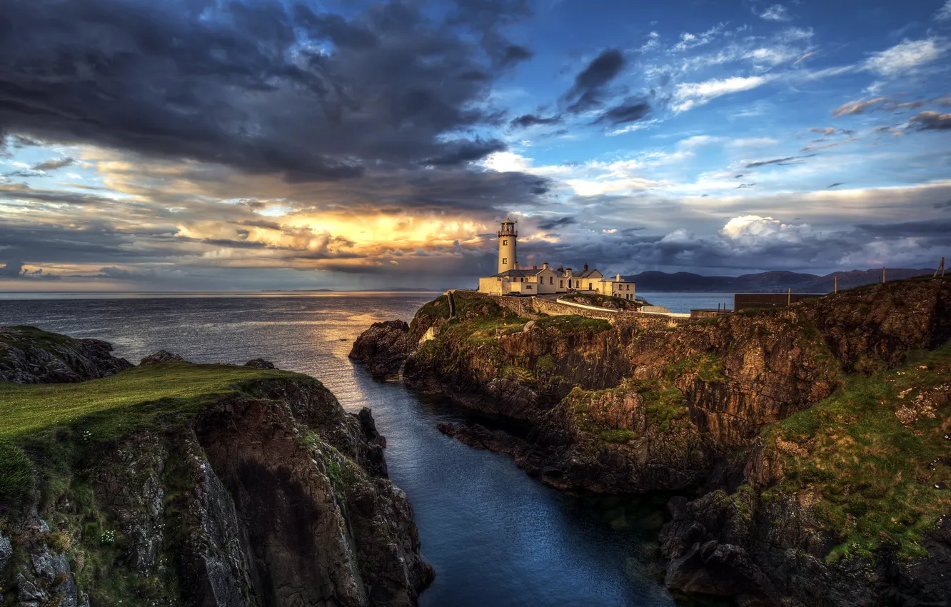 Photo wallpaper ocean, seascape, lighthouse, Fanad Head Ireland