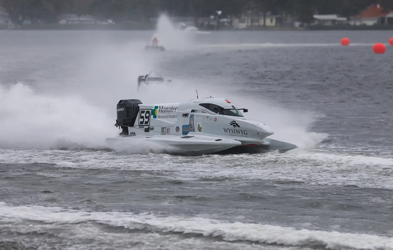 Photo wallpaper race, boat, speed