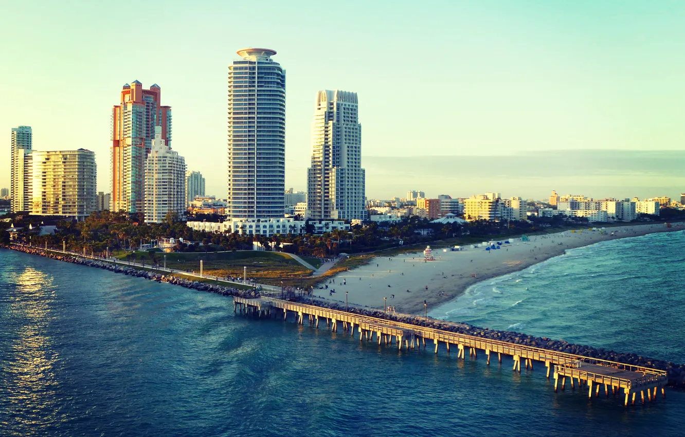 Photo wallpaper beach, the ocean, Miami, FL, Miami, florida, Miami Beach