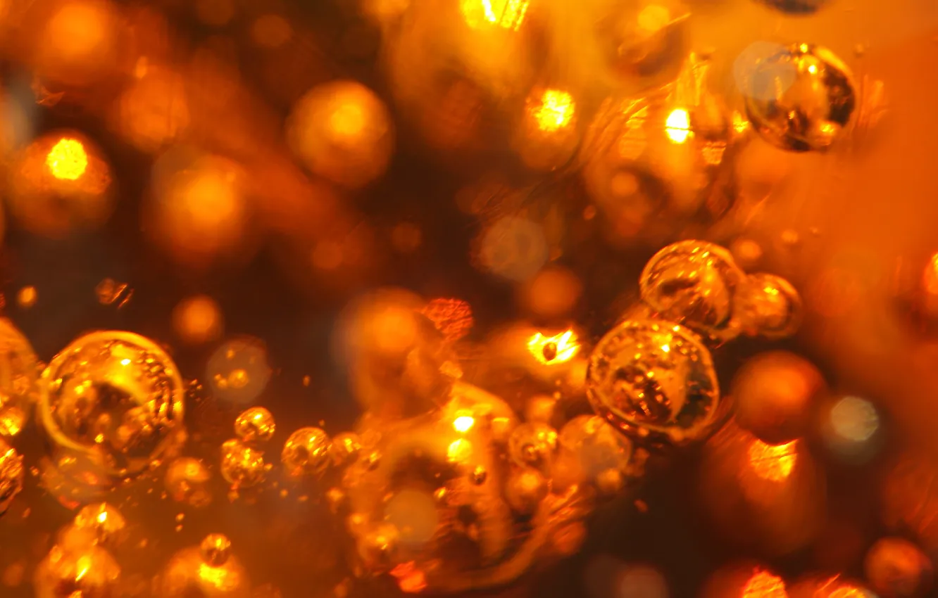 Photo wallpaper glass, light, bubbles