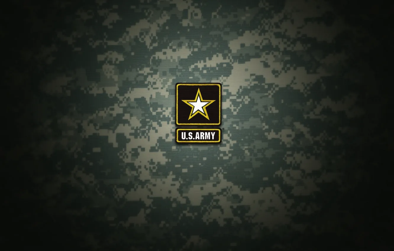 Photo wallpaper army, emblem, camouflage, patch
