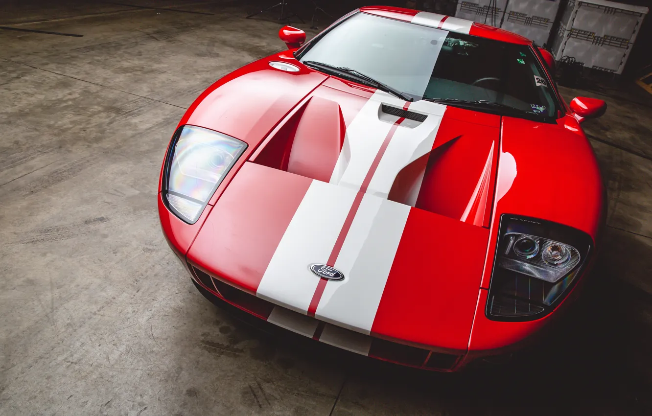 Photo wallpaper Ford, 2006, Ford GT, red, GT