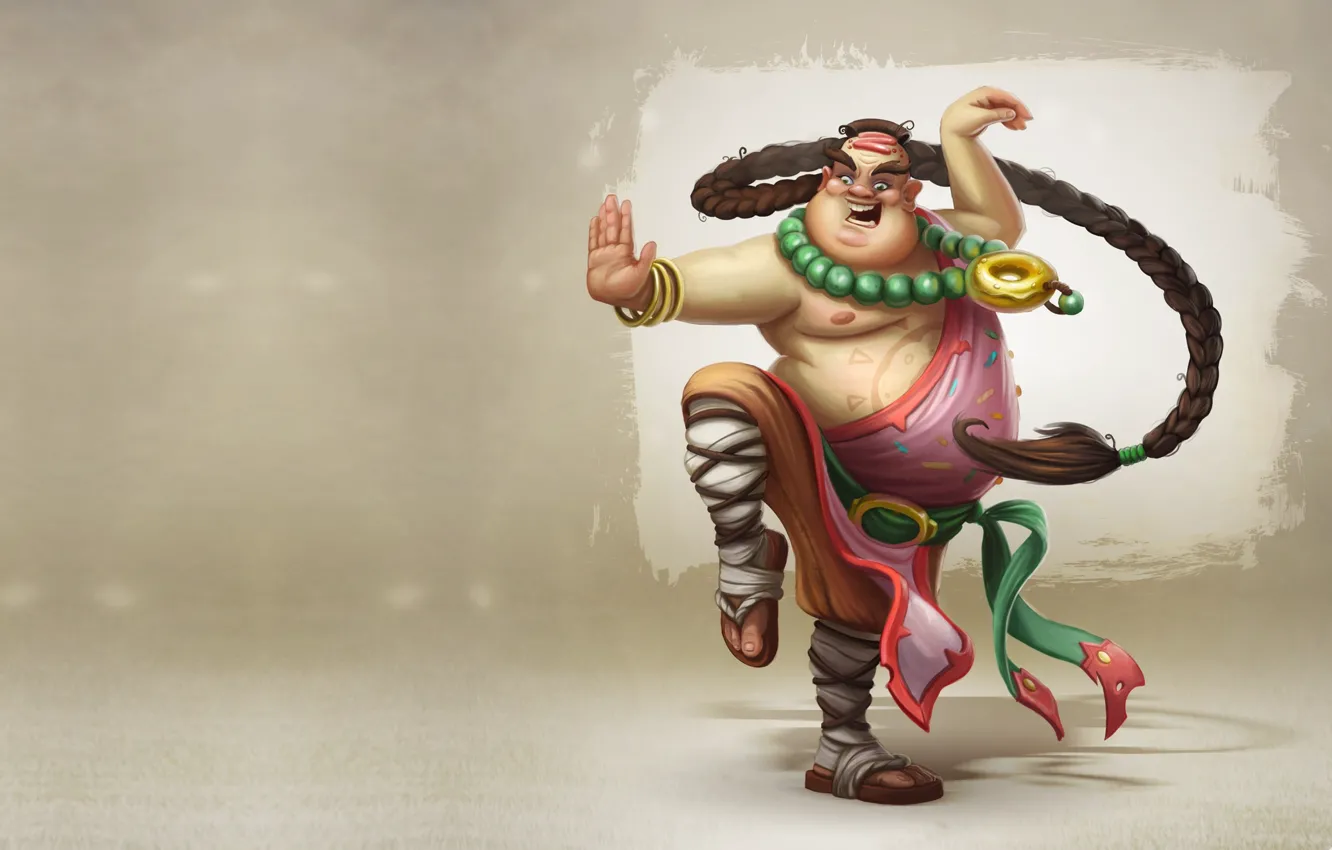 Photo wallpaper mood, art, monk, Fun monk of Donut Clan, Kirill Plotnikov