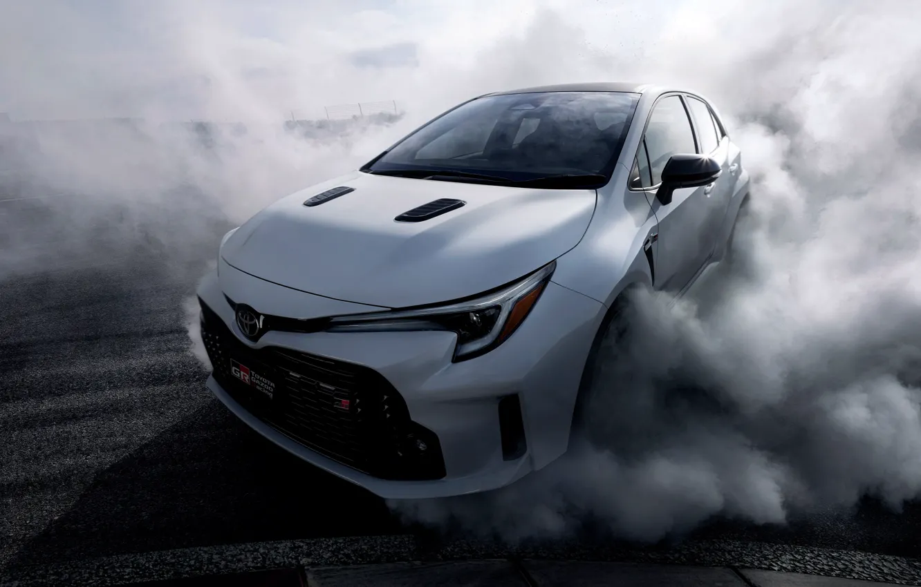 Photo wallpaper smoke, Toyota, Corolla, Corolla, 2023, Toyota GR