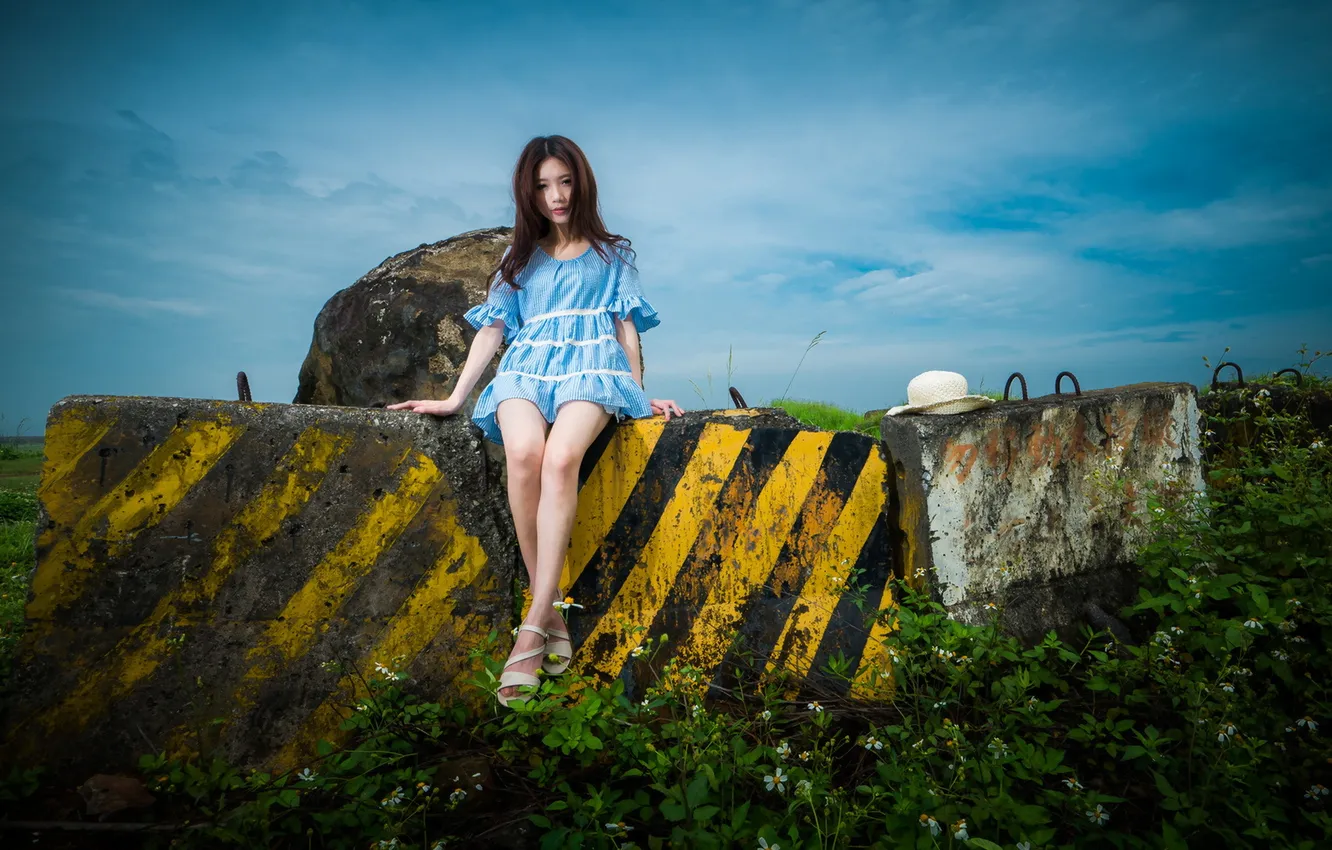 Photo wallpaper look, girl, Asian