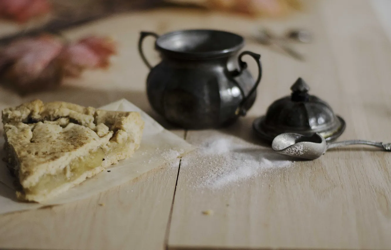 Photo wallpaper apples, Charlotte, Apple pie