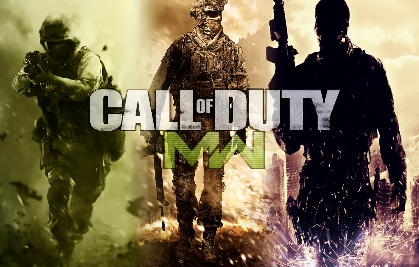 Photo wallpaper war, soldiers, Call of Duty, modern warfare