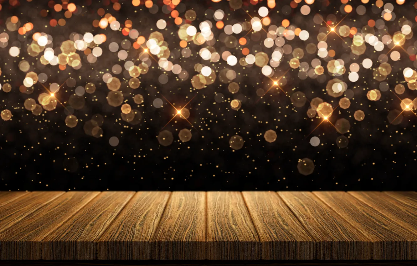 Photo wallpaper background, Board, golden, gold, gold, new year, wood, background