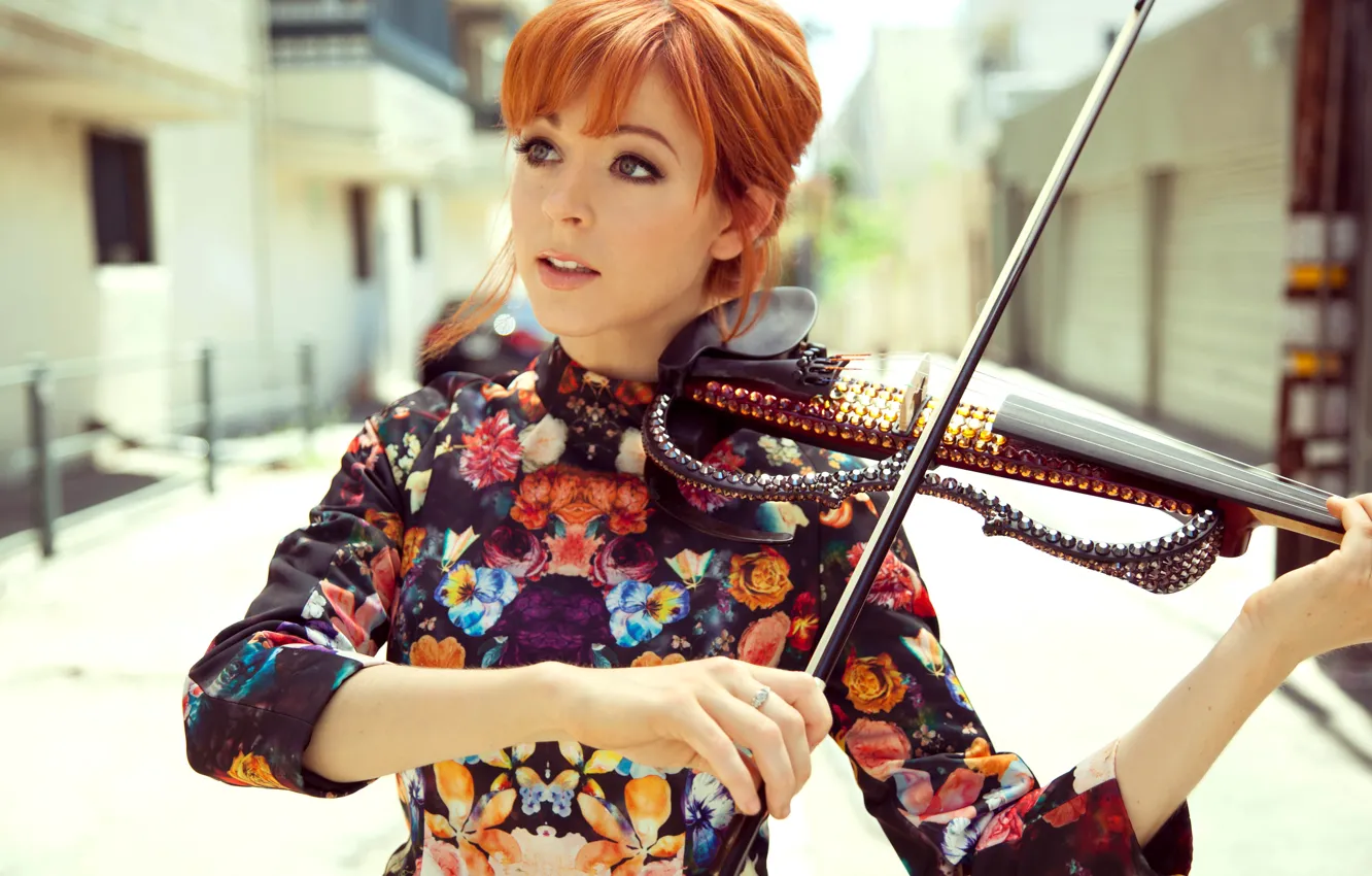 Photo wallpaper violin, beauty, violin, Lindsey Stirling, Lindsey Stirling