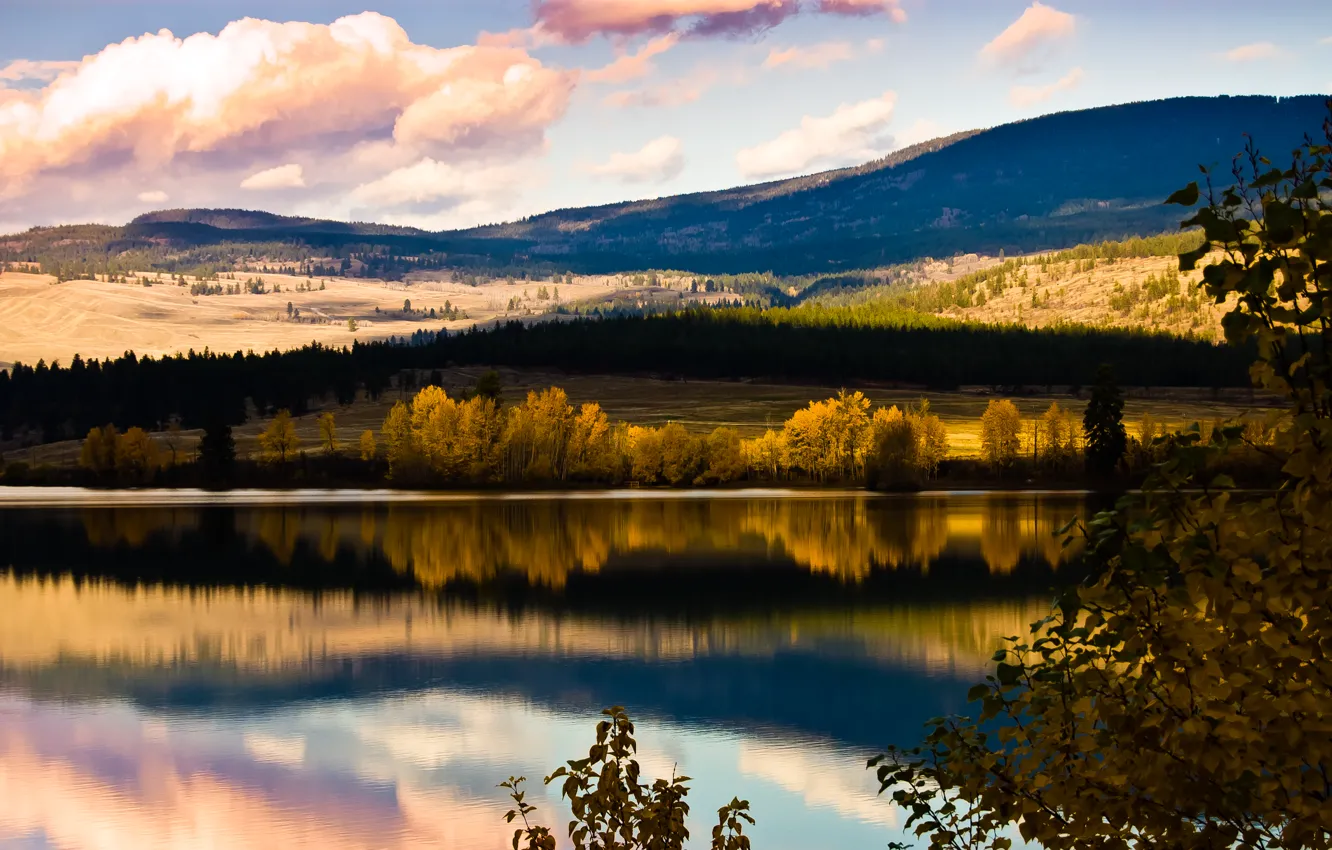 Photo wallpaper summer, the sky, mountains, river, beautiful