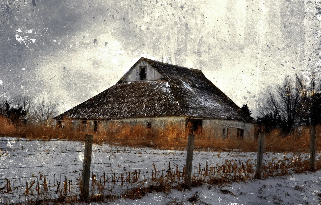 Photo wallpaper landscape, house, style, background