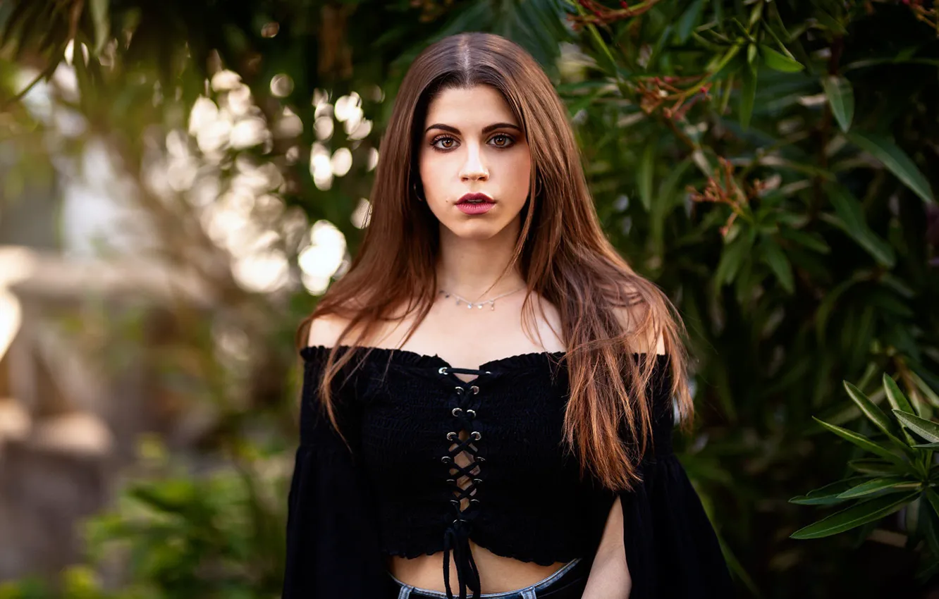 Photo wallpaper portrait, brown hair, beauty, Judit, Eric Vend