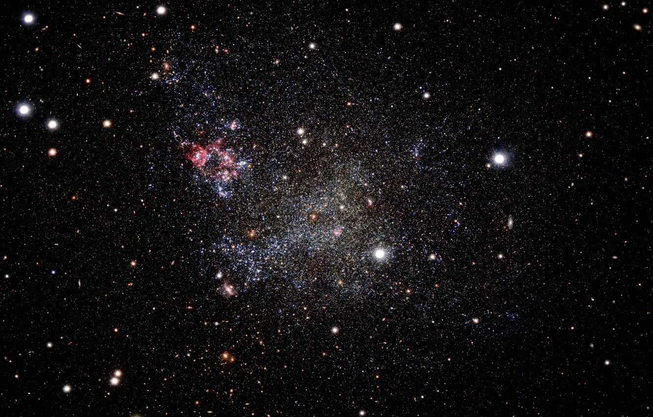 Photo wallpaper Galaxy, Cetus, The Dwarf Galaxy, IC 1613