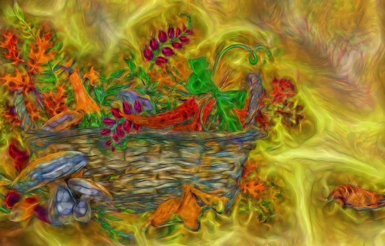 Photo wallpaper fractalius, Graphics, Flowers