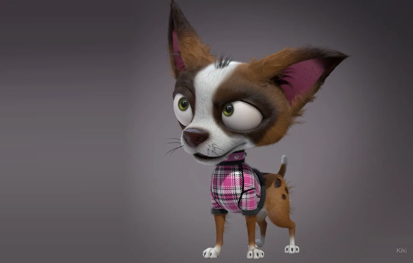 Photo wallpaper minimalism, art, dog, suit, Yorkshire Terrier, outfit, Yannick Vincent, The House of Magic // Kiki