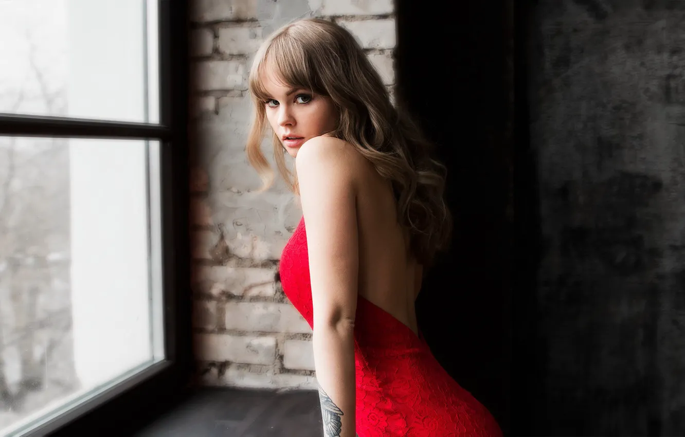 Photo wallpaper girl, Anastasia Shcheglova, Irina Vlasenko, Look Dress