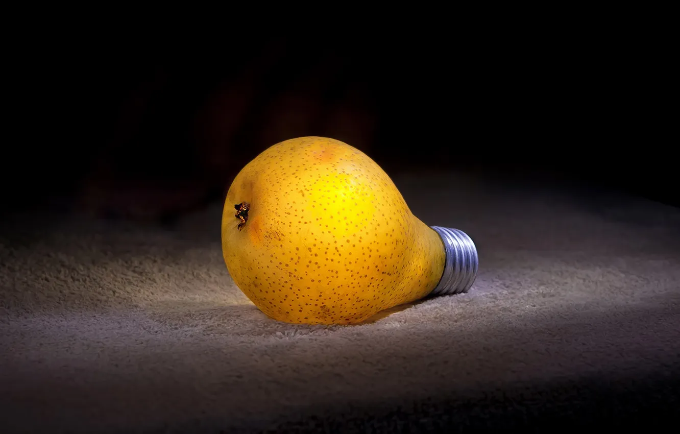 Photo wallpaper lamp, pear, lamp, pear