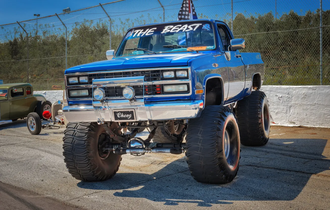 Photo wallpaper design, wheel, Chevrolet, powerful