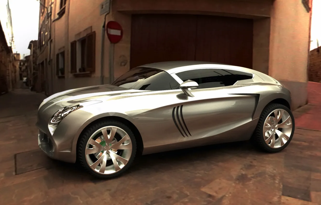 Photo wallpaper grey, silver, the concept, crossover, Maserati Kubang
