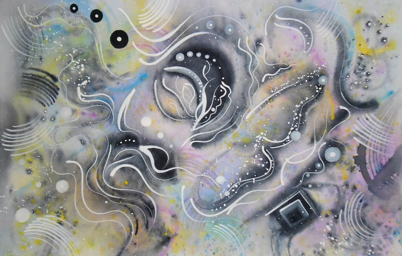 Photo wallpaper line, figure, point, curves