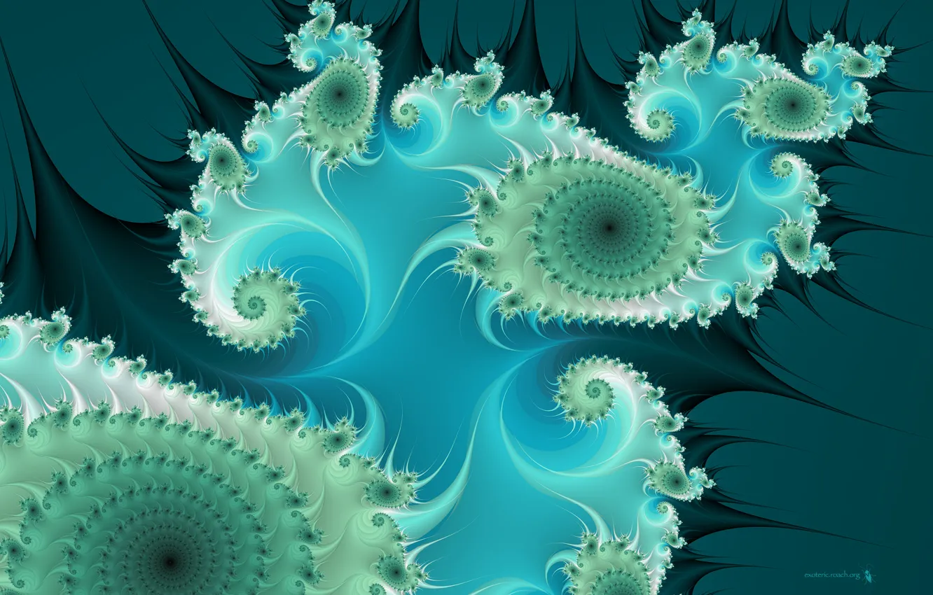 Photo wallpaper line, curls, color