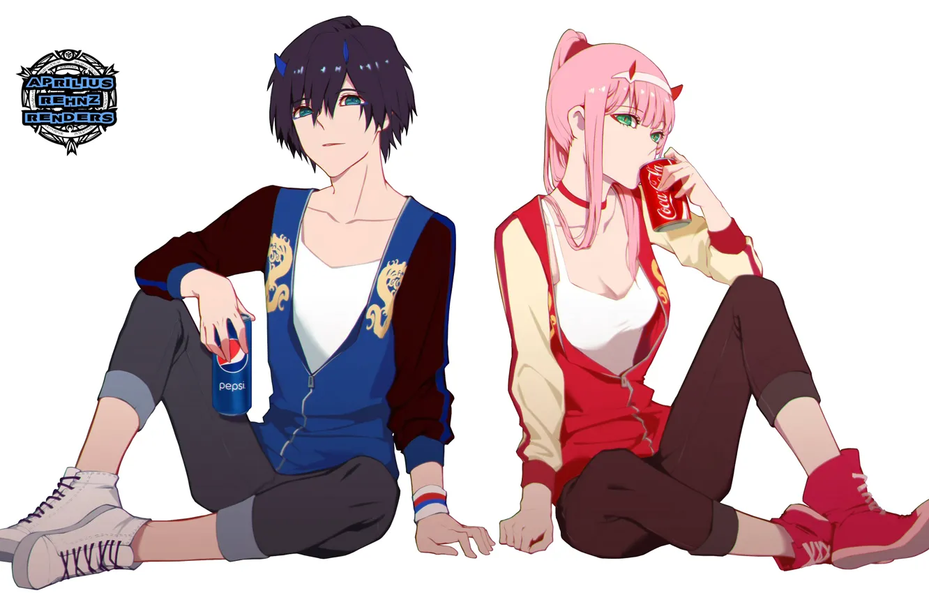 Photo wallpaper girl, style, Bank, guy, 002, Darling In The Frankxx, Cute in France, Hiro