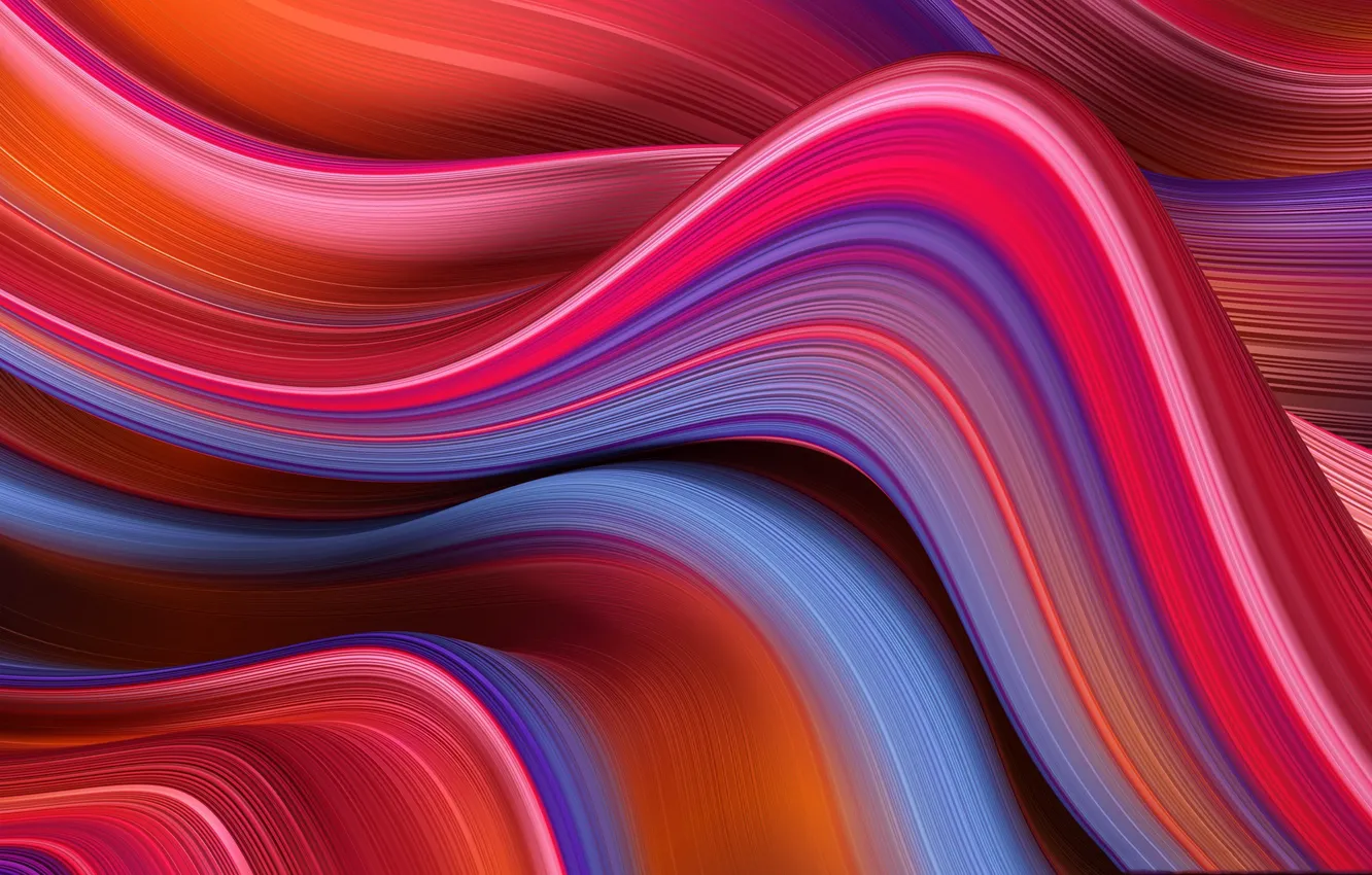 Photo wallpaper wave, line, pattern, paint, the volume