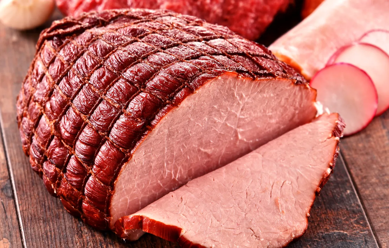 Photo wallpaper meat, Meat, ham, Ham