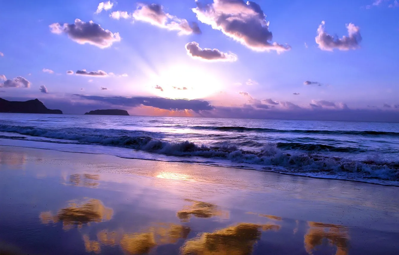 Photo wallpaper sea, the sky, clouds