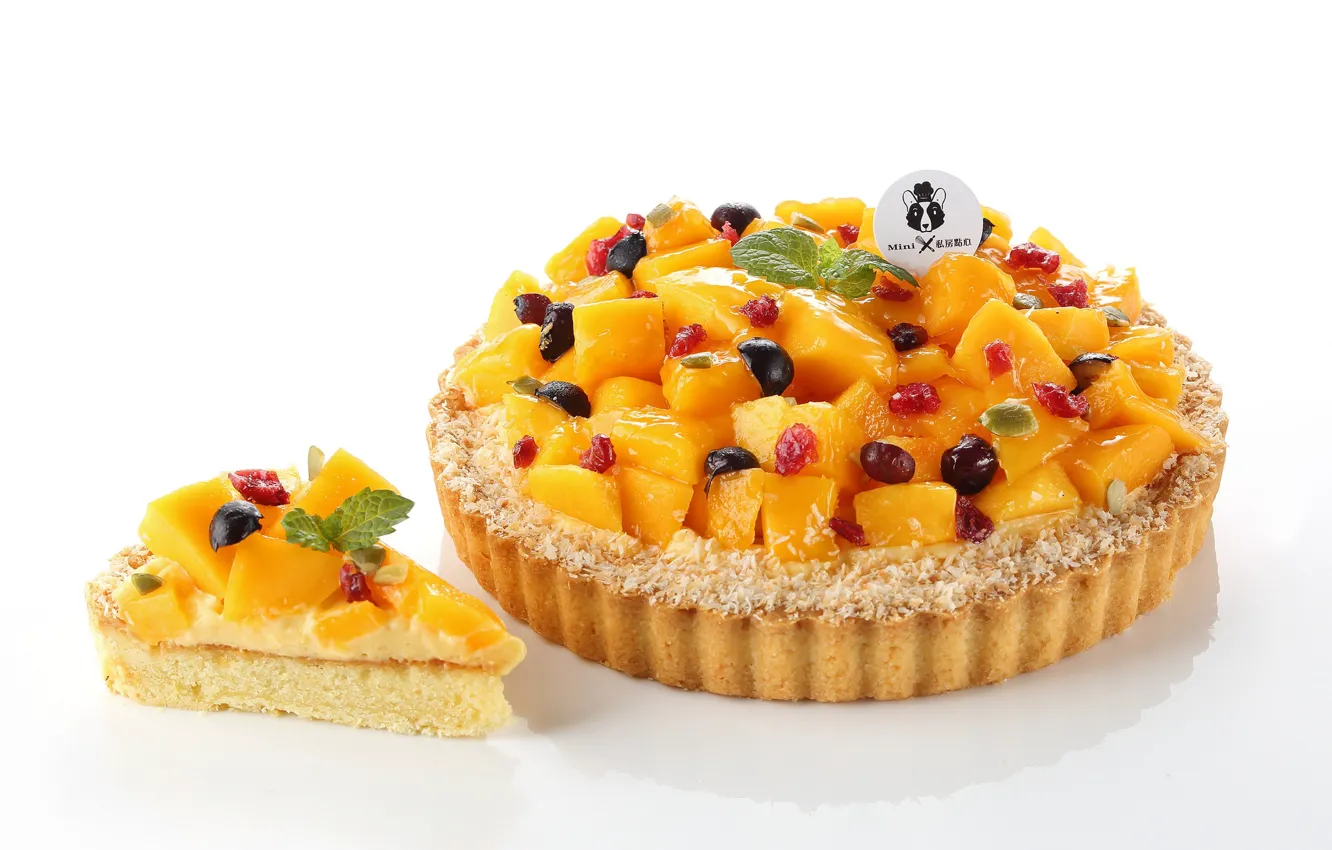 Photo wallpaper berries, pie, fruit, dessert