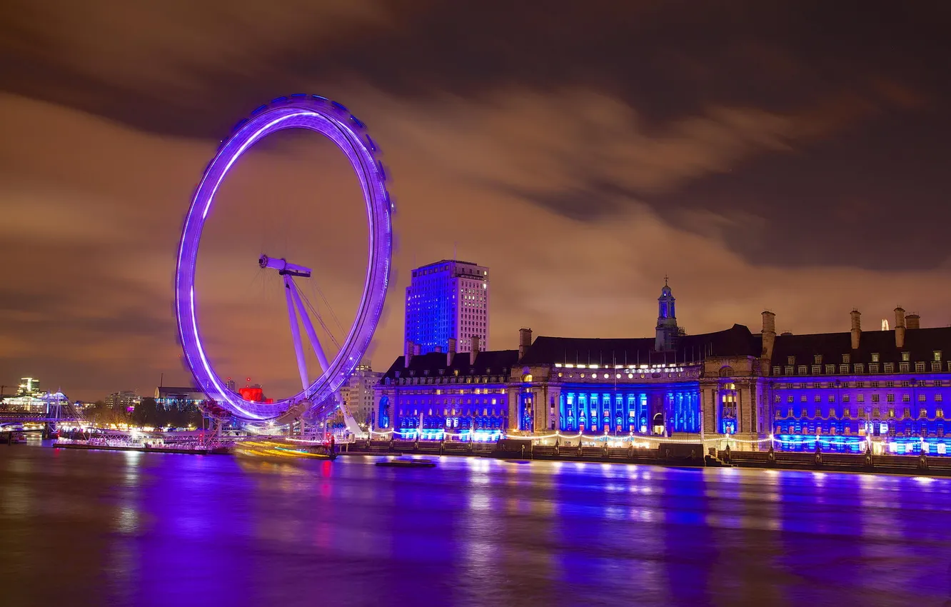 Photo wallpaper England, London, wheel