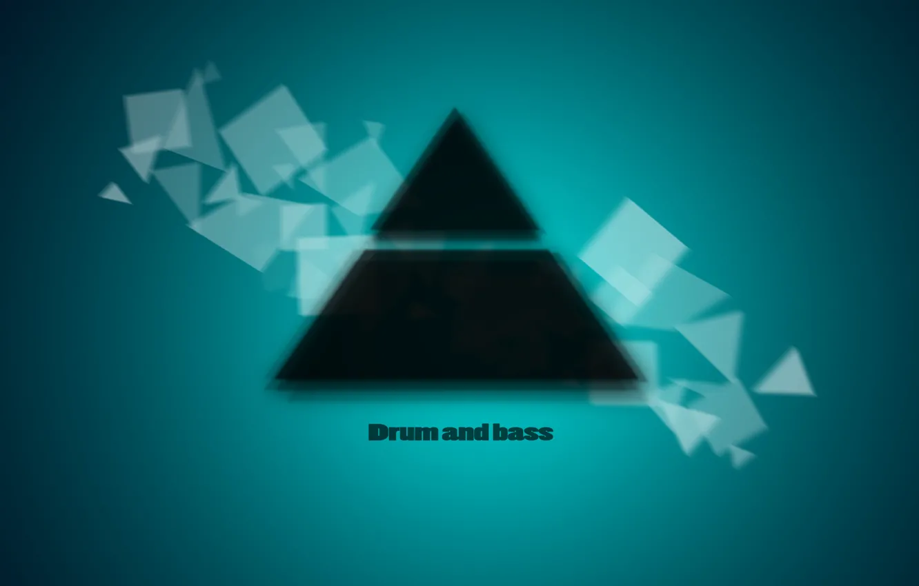 Photo wallpaper music, square, triangle, dnb, Drum and bass