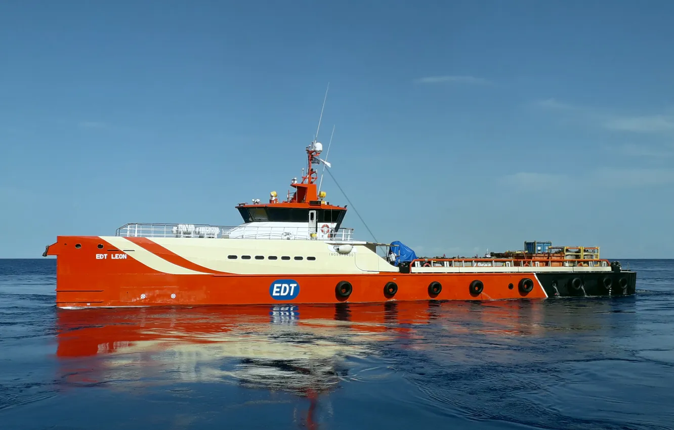 Photo wallpaper security ship, Edt Leon, drilling operations