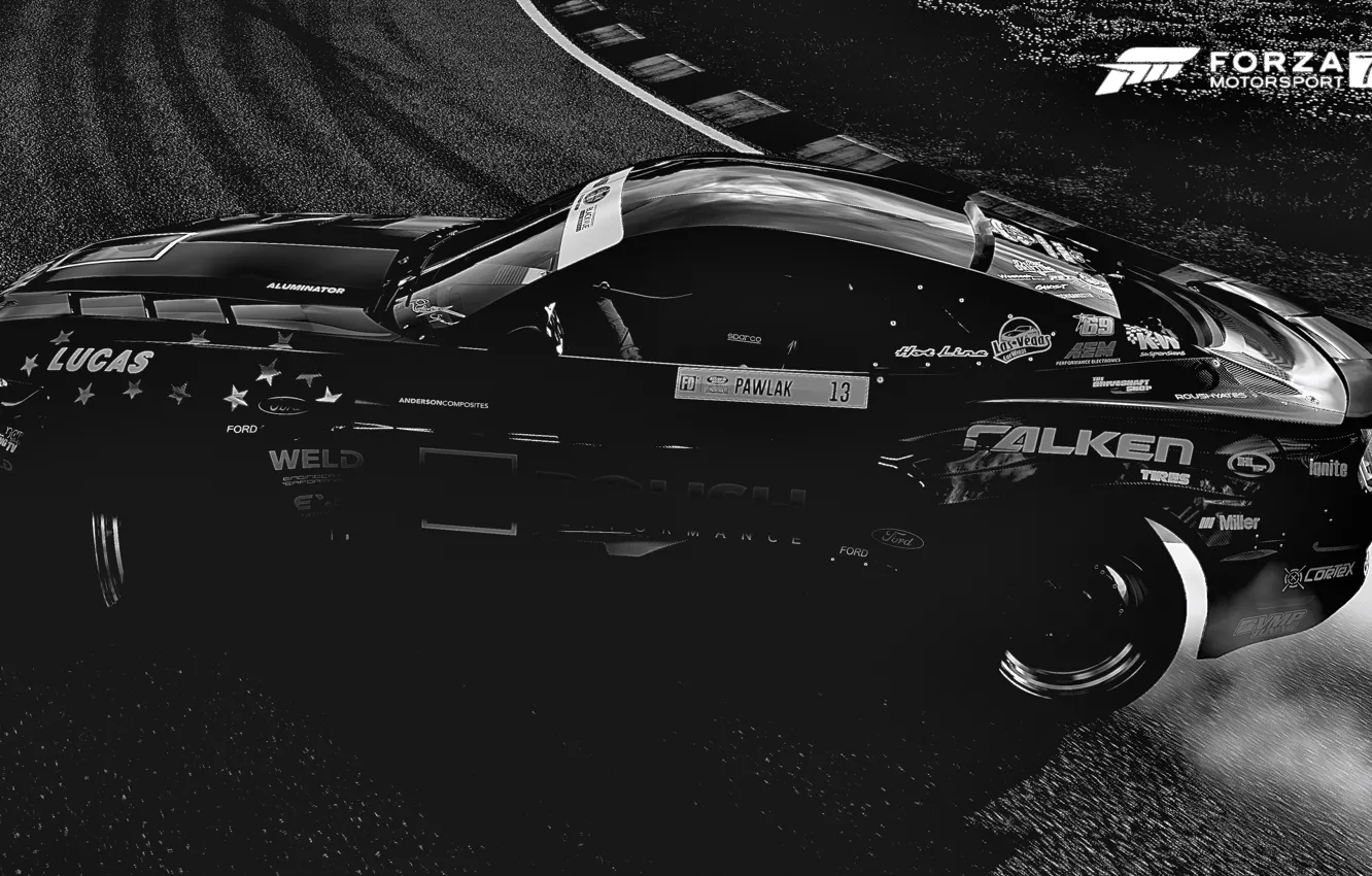 Photo wallpaper HDR, Game, FM7, UHD, Forza Motorsport 7, Black & White, Xbox One X, Photography by …