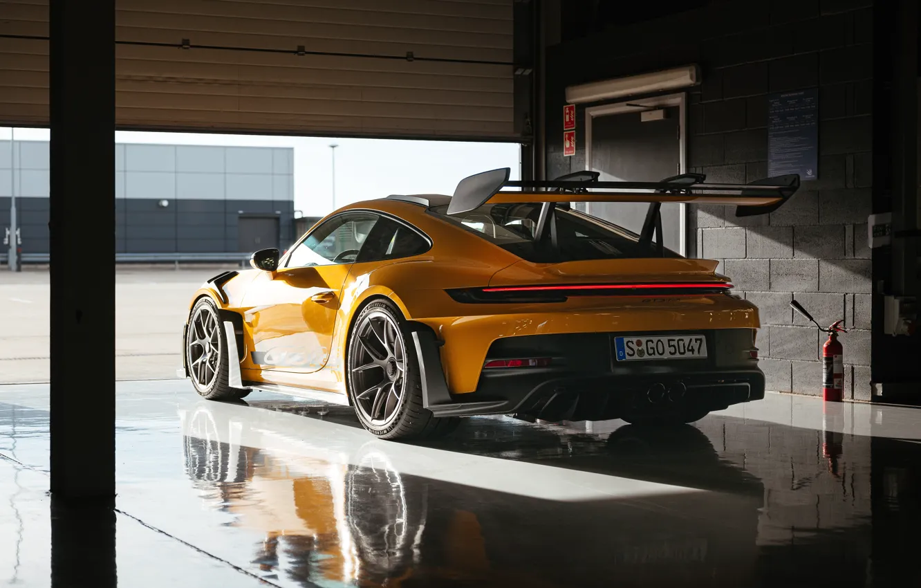 Photo wallpaper garage, 911, Porsche, GT3, GT3 RS, Weissach Package, 2022, Porsche 911 GT3 RS Weissach Package