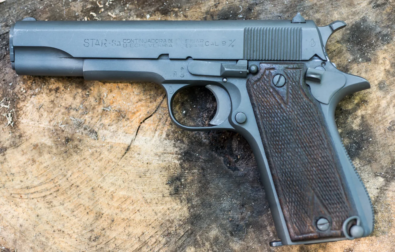 Photo wallpaper gun, weapons, background, self-loading, Star SA