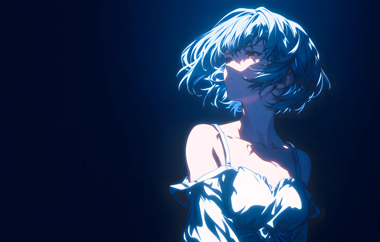 Photo wallpaper Neon Genesis Evangelion, Ayanami Rei, AI Art