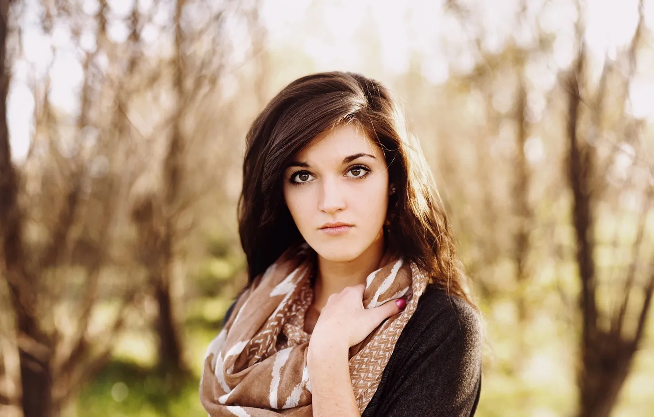 Photo wallpaper girl, background, portrait