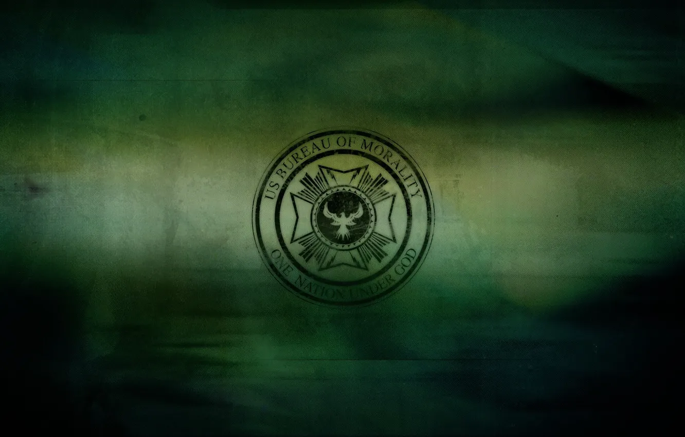 Photo wallpaper logo, emblem, US Bureau Of Morality