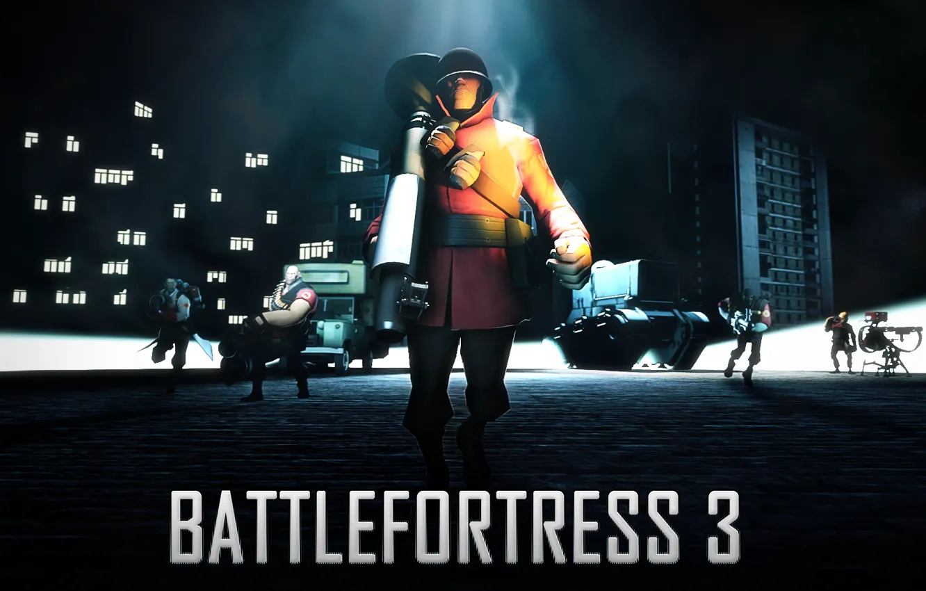Photo wallpaper battlefield, Team Fortress 2, art, fan, battlefortress 3
