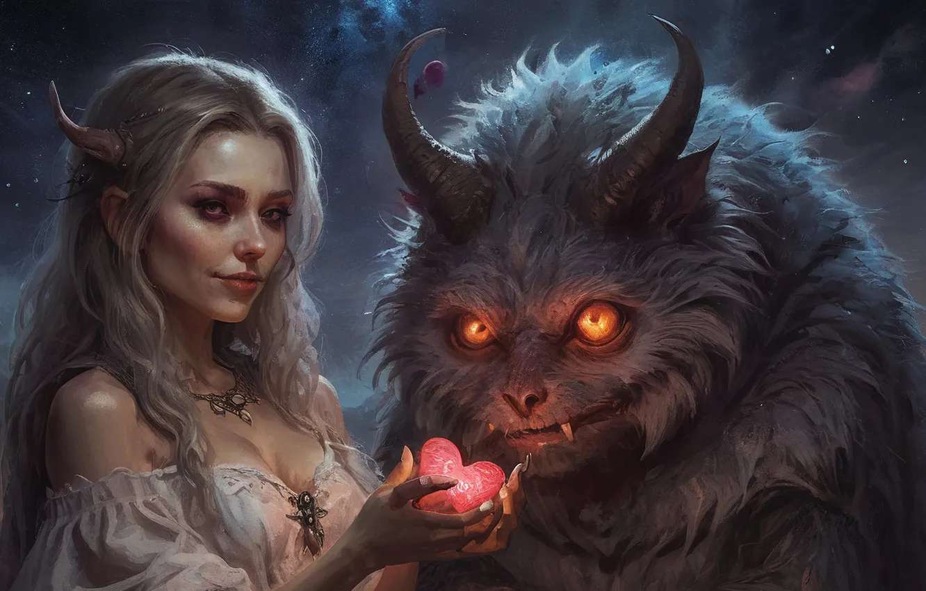 Photo wallpaper girl, being, fantasy