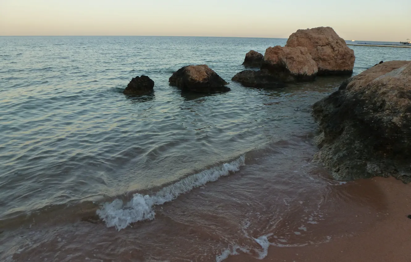 Photo wallpaper sunset, Egypt, The red sea
