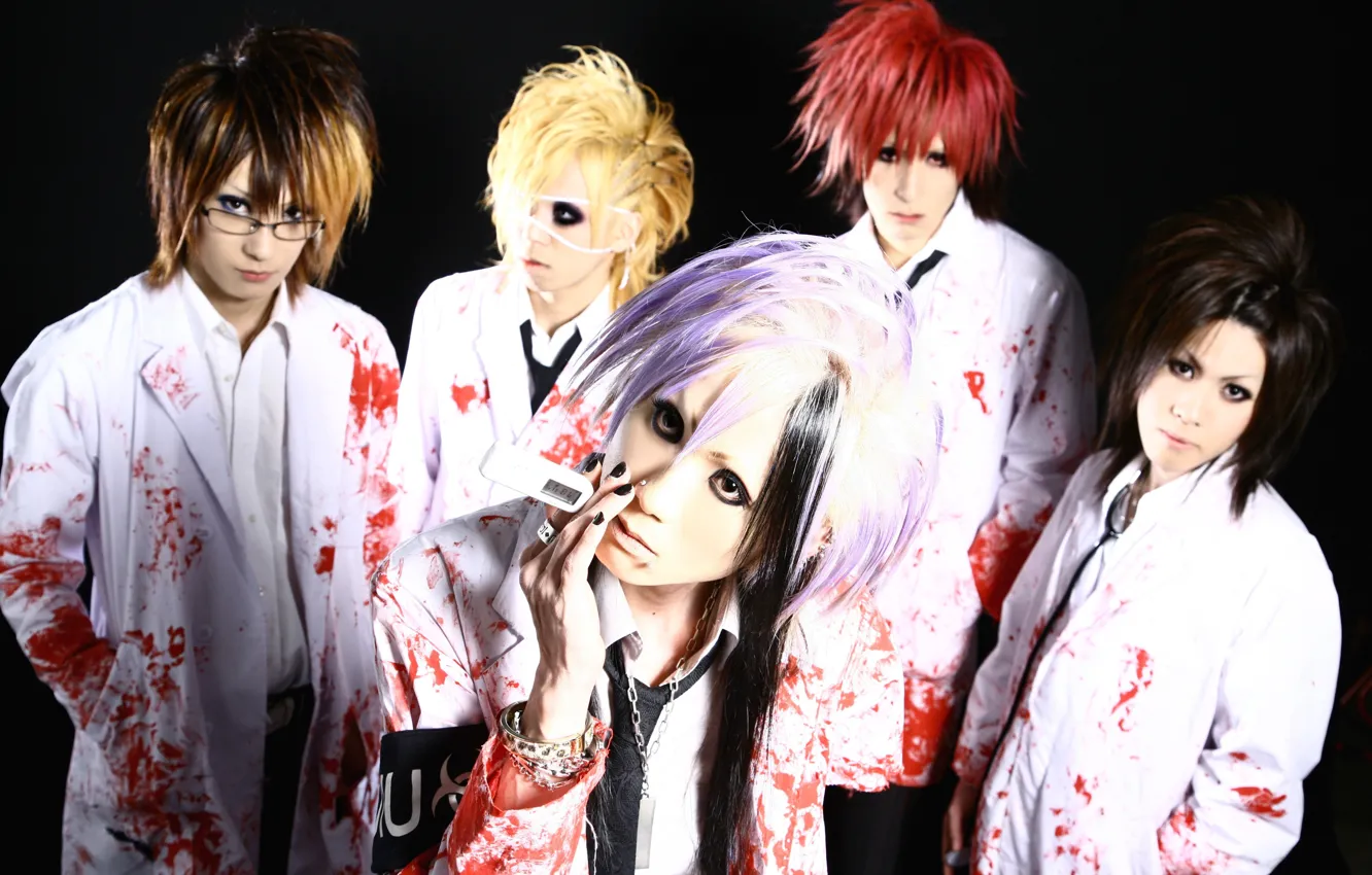 Photo wallpaper red, blood, biohazard, red hair, style, man, redhead, japanese