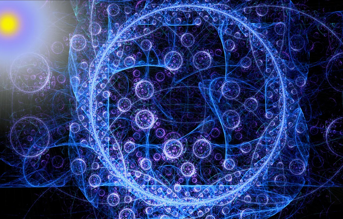 Photo wallpaper light, circles, pattern, color, ring