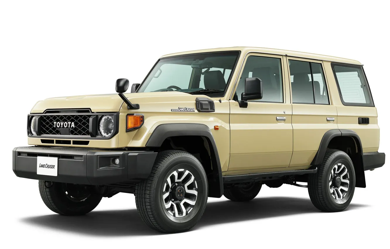 Photo wallpaper SUV, white background, Toyota, Toyota, Kruzak, Land Cruiser, 2023, off-road vehicle